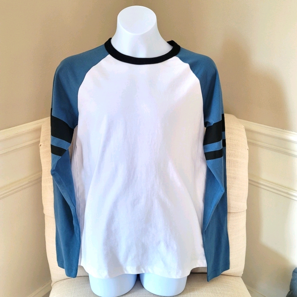 New! H&M Kids Sz 10 Boys Long Sleeve Baseball Tee T-shirt Shirt NWT
